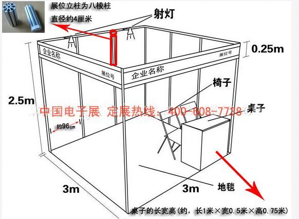 9平米双开口标准展示意图